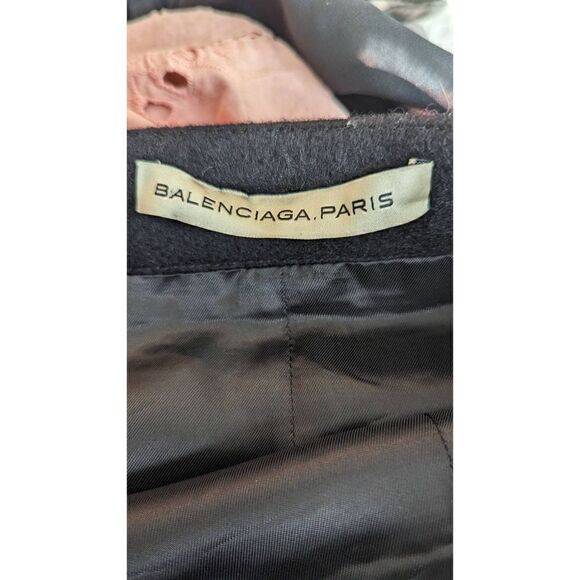 Balenciaga Paris Women Black Pencil Cut Abstract Print Mini Skirt Size 44 - Picture 9 of 12